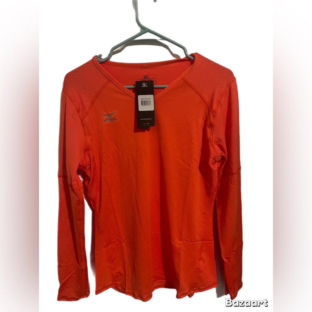 Mizuno Men's Orange Long Sleeve Shirt